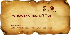 Palkovics Madléna névjegykártya